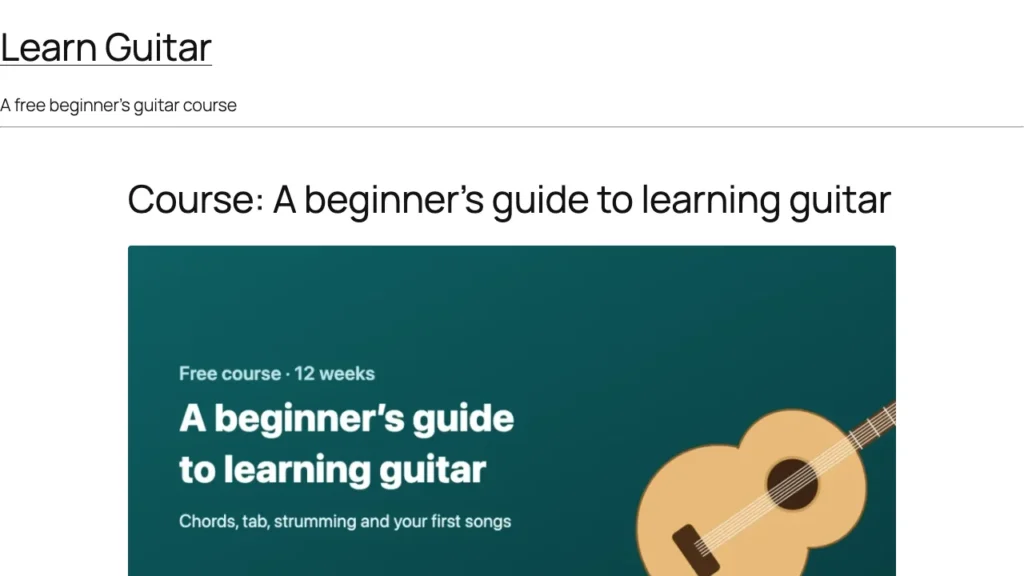 Before: a course page on Twenty Twenty-Five with WordPress's bare fallback header, just the site name and tagline