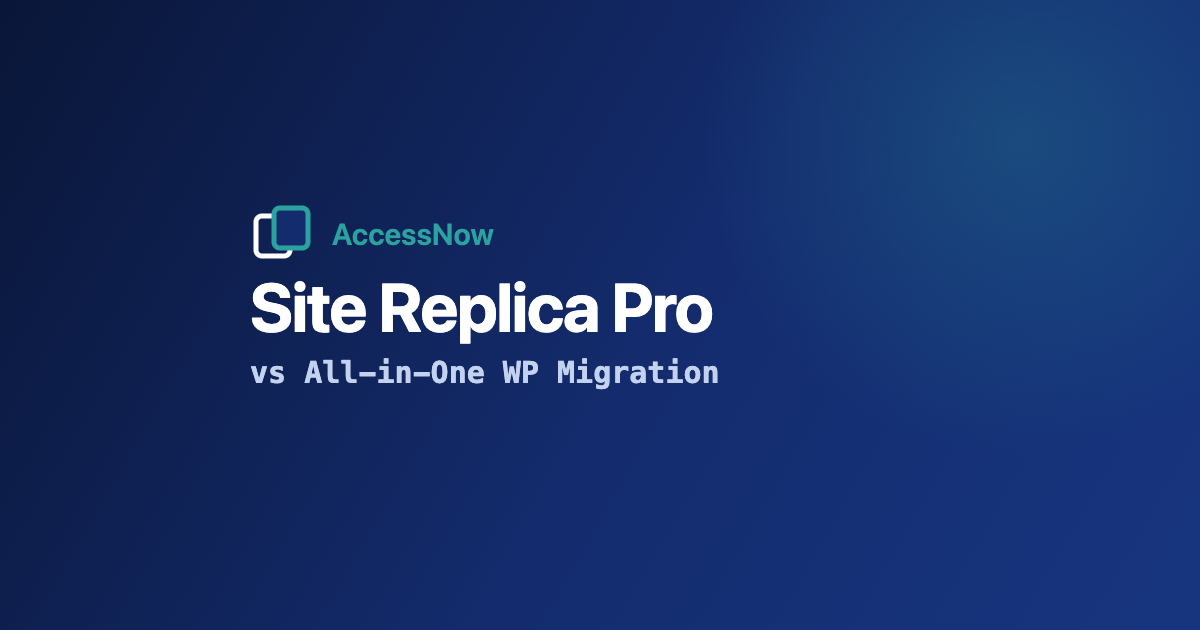 Site Replica Pro vs All-in-One WP Migration